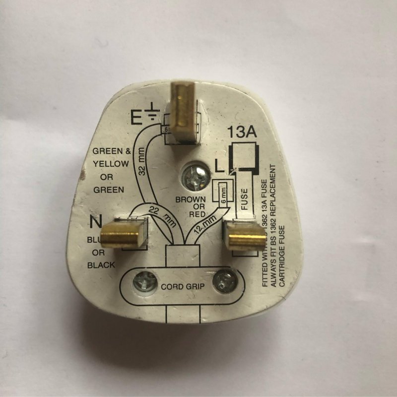 It’s a–live photograph of the Live pin on a BS1363 plug